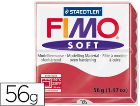 Pasta para Modelar Staedtler Fimo Soft 56 gr Cor Vermelho Cereja