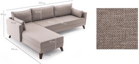 Sofá de Canto Bella – Creme – 275x85x165 cm