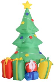 Árvore de Natal Insuflável 1,5 m Árvore Decorativa de Natal com Decora