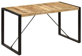 Mesa de jantar 140x70x75 cm madeira de mangueira maciça