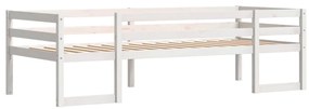 Estrutura de cama infantil 80x200 cm pinho maciço branco