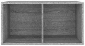 Caixa discos vinil 71x34x36cm derivados madeira cinzento sonoma