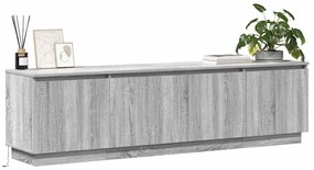 Armário de TV com LED Cinza Sonoma 180x38x49 cm Madeira Engenheirada