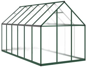 Estufa com estrutura base 334x169x195 cm alumínio verde