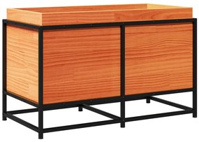 Vaso/floreira de jardim 80x40x50 cm pinho maciço castanho-mel