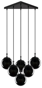 Candeeiro de Teto Efe – Preto Fumado – 55 x 50 cm