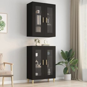 812277 vidaXL Armário de parede suspenso 69,5x34x90 cm preto