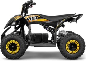 Mini moto 4 elétrica infantil - VOLT 1000 W 36 V, com 3 velocidades reguláveis, c/ marcha atrás Amarela
