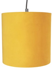 Candeeiro de suspensão com 5 cortinas de veludo coloridas 20 cm - Cava Clássico / Antigo,Country / Rústico