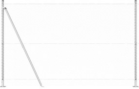 Conjunto de Cercas Conjunto de 2 Aço galvanizado 25 x 1,5 m