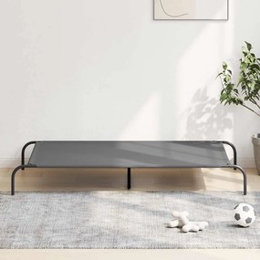 vidaXL Cama para cães elevada 150x90x20cm tecido oxford e aço cinzento