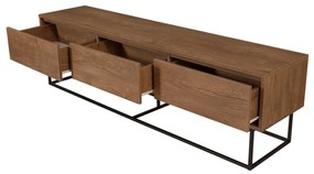 Conjunto de Mobiliário de Sala Laxus – Noz/Preto – 90x39x40 cm