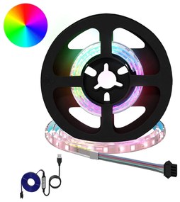 vidaXL Fita LED 4 pcs Preto e Transparente 45 x 0,8 x 0,3 cm