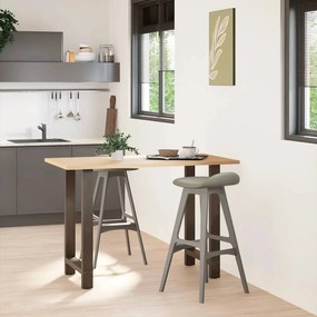 Pés de mesa de bar em aço natural, 2 peças, 60x(90-91) cm, aço