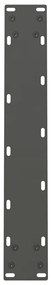 Pés para mesa de jantar antracite 2 peças 60x(72-73) cm aço