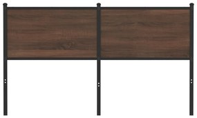 Cabeceira de cama 140cm derivados madeira/aço carvalho castanho