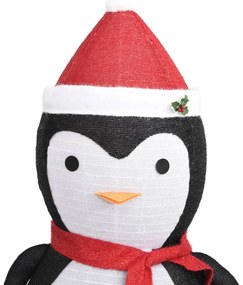 Pinguim de Natal decorativo com luzes LED tecido de luxo 180 cm