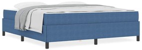 Estrutura da Cama Azul 180 x 200 cm Tecido de veludo côtelé