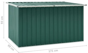 Caixa de arrumação para jardim 171x99x93 cm verde