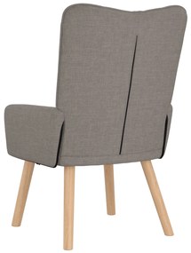 Cadeira Relaxante vidaXL em Tecidos Taupe