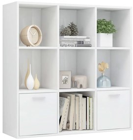 Estante 98x30x98 cm derivados de madeira branco brilhante