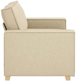 Sofá de 2 lugares em tecido creme 120 cm