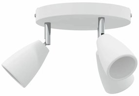 Foco de Teto 3 Vias Ajustável Branco GU10