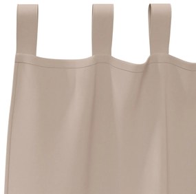 Cortinas opacas 2 pcs Cinzento-acastanhado 225 x 140 cm