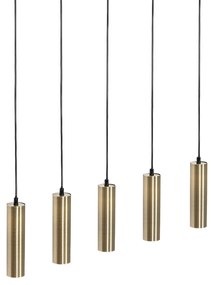Candeeiro suspenso moderno bronze 5 luzes - Jeana Moderno