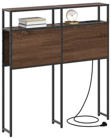 Cabeceira de armazenamento Carvalho castanho 80 cm