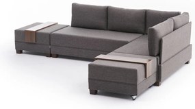 Sofá-Cama de Canto Fly – Castanho – 210x70x280 cm