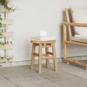 Banqueta Baixa Redonda Ø30x36 cm em Bambu