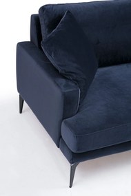 Sofá de 3 Lugares Papira – Azul Marinho – 205x90x88 cm