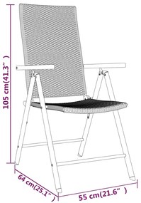 3 pcs conjunto de jantar para jardim preto