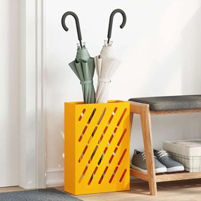 vidaXL Suporte de Guarda-Chuva Amarelo Mostarda 28x12x41 cm em Aço