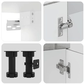 14 peças armário de cozinha conjunto Lucca cinza sonoma