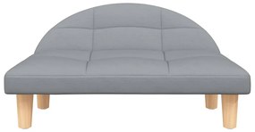 Cama para cães 70x52x30 cm tecido cinzento-claro