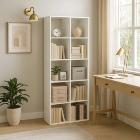 Estante sala com 10 compartimentos 30 x 65,5 x 161,5 cm branco