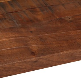 Tampo de mesa retangular 120x50x2,5cm madeira recuperada maciça