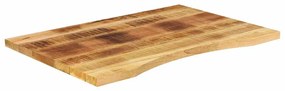 Tampo de mesa com curva 80x60x2,5 cm mangueira áspera maciça