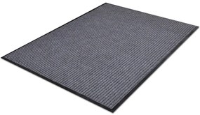 Tapete de porta 117x220 cm PVC cinzento