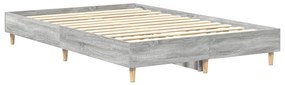 Estrutura de cama sem colchão 120x200 cm cinza sonoma