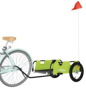 Reboque de bicicleta tecido oxford/ferro verde