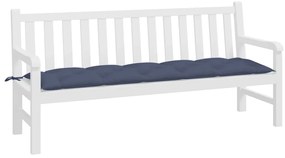 Almofadão p/ banco jardim 180x50x7cm tecido oxford azul-marinho