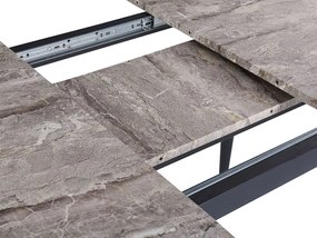 Mesa de jantar extensível efeito de pedra cinzenta 120/150 x 80 cm EFTALIA Beliani