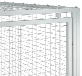 Casota p/ cães c/ parque 197x396x110 cm aço galvaniz. antracite