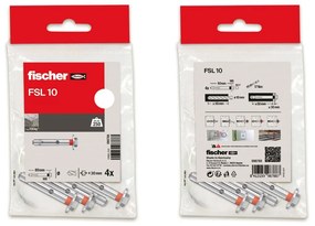 Tacos Fischer M10 x 70 mm