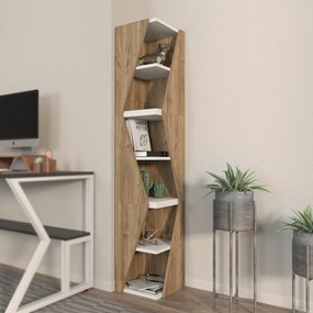 Estante Arrow – Nogueira e Branco – 31,8 cm Largura x 165 cm Altura x