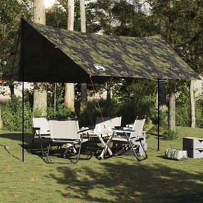 Lona de campismo 438x376x212 cm impermeável camuflagem