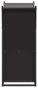 Suporte para lenha 69,5x35x81 cm aço laminado a frio preto